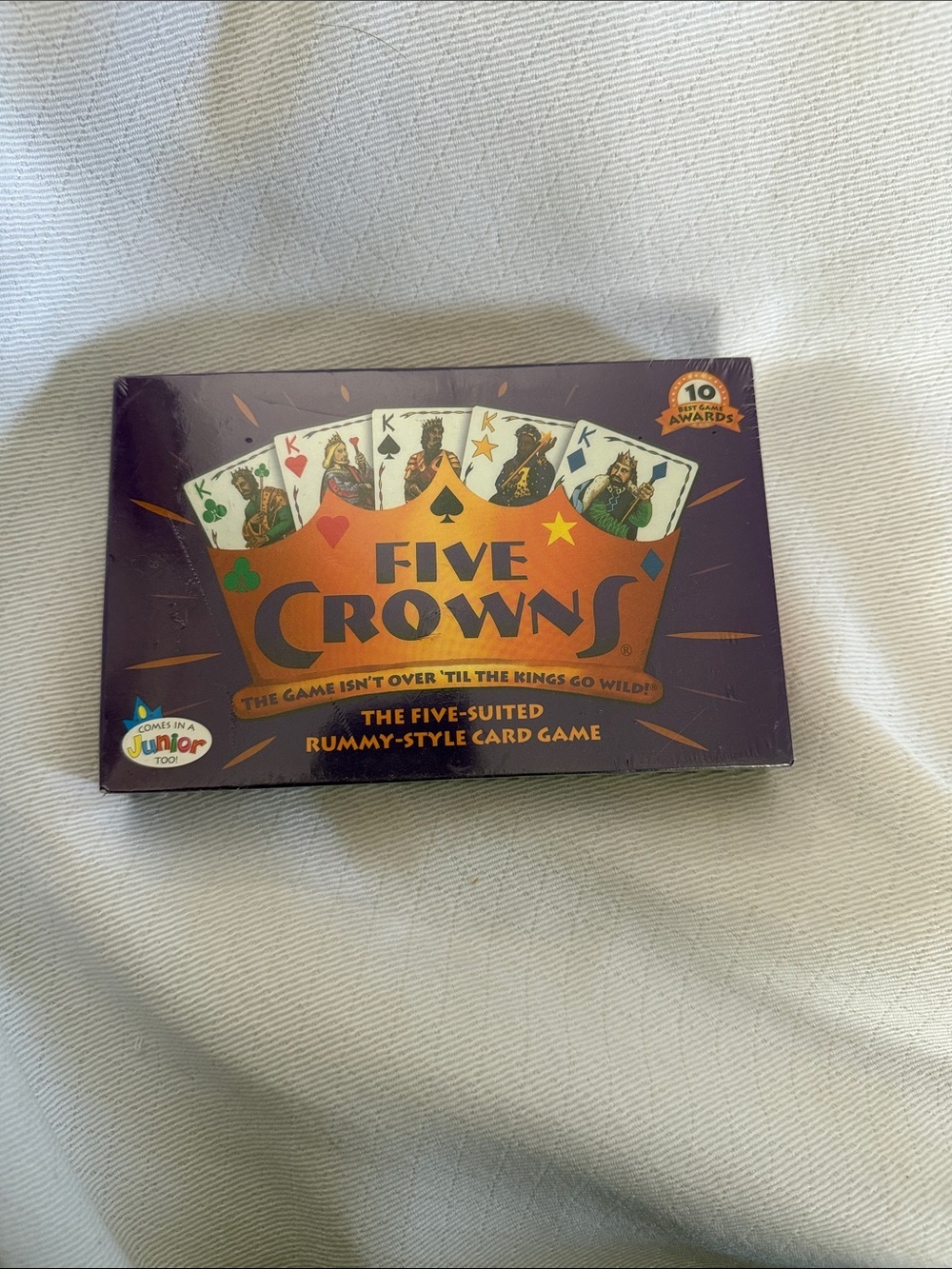 Five Crowns Rummy-Style Card Game - Purple/Gold